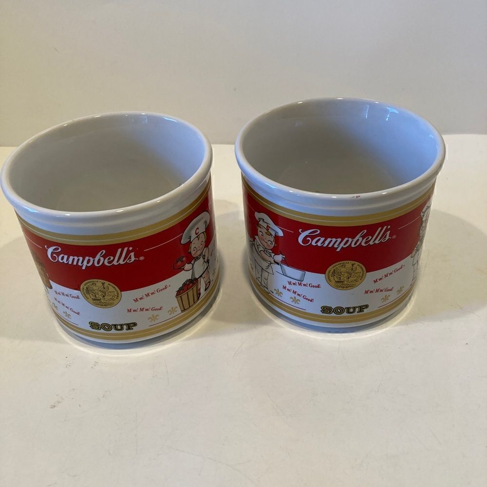 Campbell’s soup 14 oz mugs Set of two 2001
